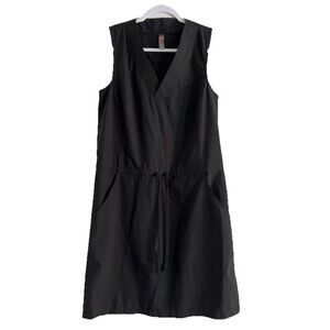 Mono B Black Activewear Dress Women’s Size Small, Vneck Waist Drawstring